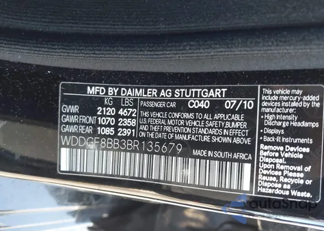 2011 Mercedes-Benz C 300 Sport 4Matic из США, поврежденный, VIN WDDGF8BB3BR135679